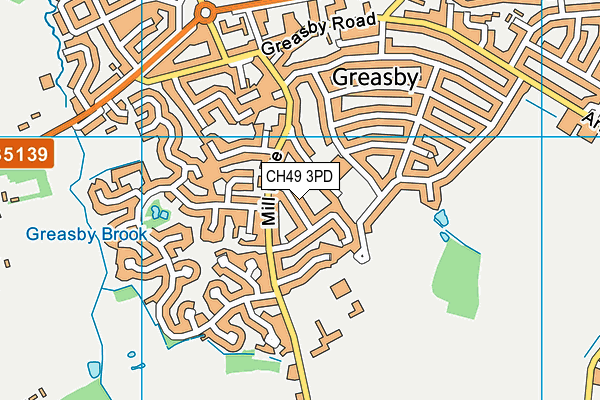 CH49 3PD map - OS VectorMap District (Ordnance Survey) CH49 3PD map - OS VectorMap District (Ordnance Survey)
