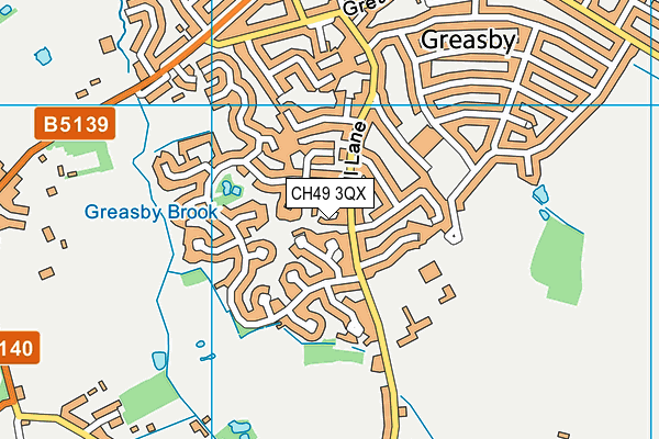 CH49 3QX map - OS VectorMap District (Ordnance Survey) CH49 3QX map - OS VectorMap District (Ordnance Survey)