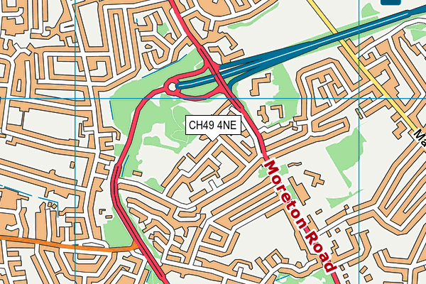 CH49 4NE map - OS VectorMap District (Ordnance Survey) CH49 4NE map - OS VectorMap District (Ordnance Survey)