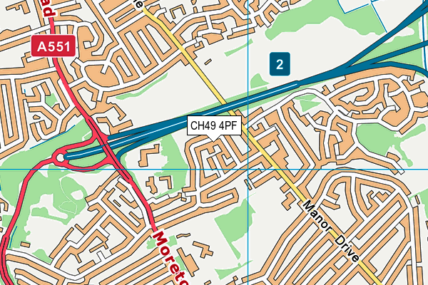 CH49 4PF map - OS VectorMap District (Ordnance Survey) CH49 4PF map - OS VectorMap District (Ordnance Survey)