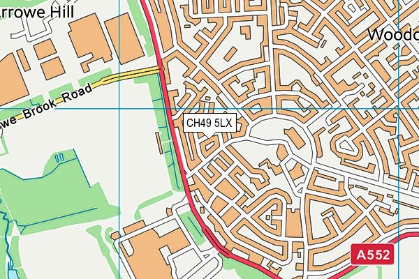 CH49 5LX map - OS VectorMap District (Ordnance Survey) CH49 5LX map - OS VectorMap District (Ordnance Survey)