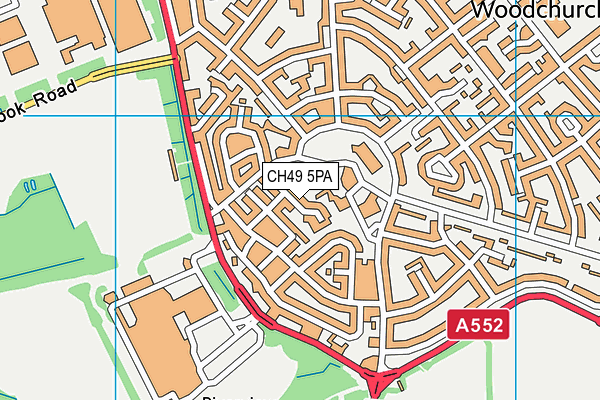 CH49 5PA map - OS VectorMap District (Ordnance Survey) CH49 5PA map - OS VectorMap District (Ordnance Survey)