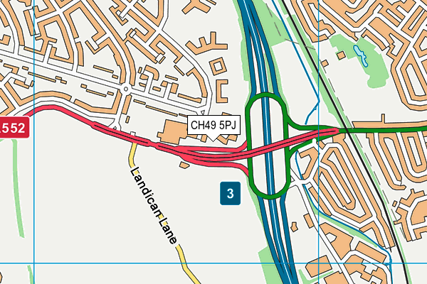 CH49 5PJ map - OS VectorMap District (Ordnance Survey) CH49 5PJ map - OS VectorMap District (Ordnance Survey)