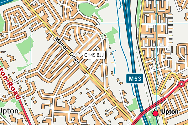 CH49 6JJ map - OS VectorMap District (Ordnance Survey) CH49 6JJ map - OS VectorMap District (Ordnance Survey)