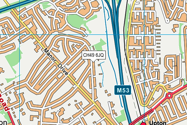 CH49 6JQ map - OS VectorMap District (Ordnance Survey) CH49 6JQ map - OS VectorMap District (Ordnance Survey)