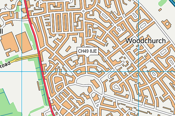 CH49 8JE map - OS VectorMap District (Ordnance Survey) CH49 8JE map - OS VectorMap District (Ordnance Survey)