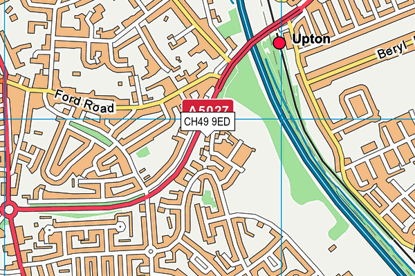 CH49 9ED map - OS VectorMap District (Ordnance Survey) CH49 9ED map - OS VectorMap District (Ordnance Survey)