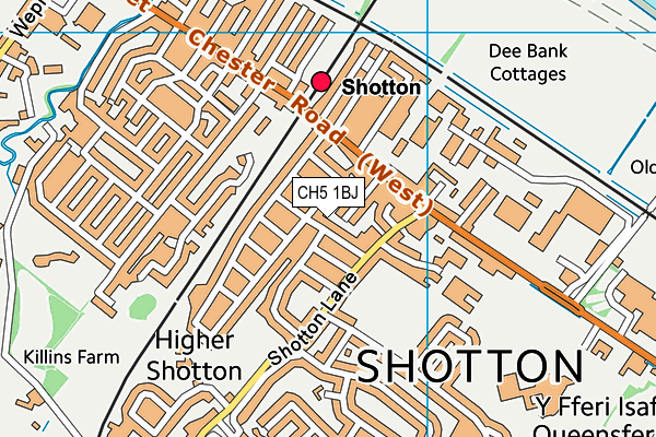 CH5 1BJ map - OS VectorMap District (Ordnance Survey) CH5 1BJ map - OS VectorMap District (Ordnance Survey)