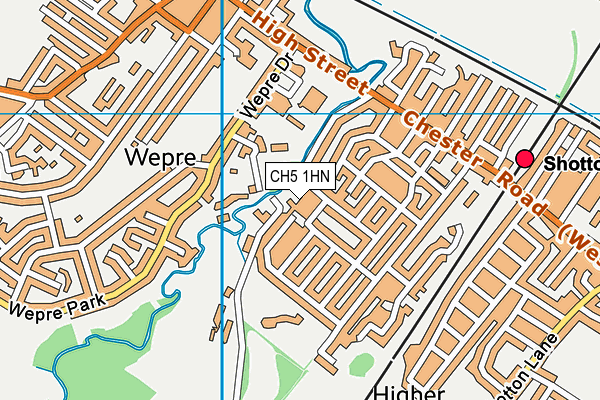 CH5 1HN map - OS VectorMap District (Ordnance Survey) CH5 1HN map - OS VectorMap District (Ordnance Survey)