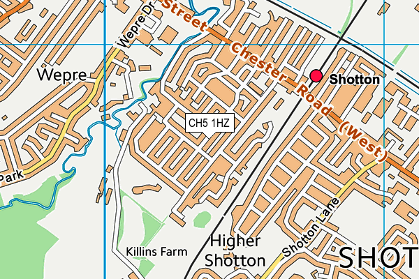 CH5 1HZ map - OS VectorMap District (Ordnance Survey) CH5 1HZ map - OS VectorMap District (Ordnance Survey)