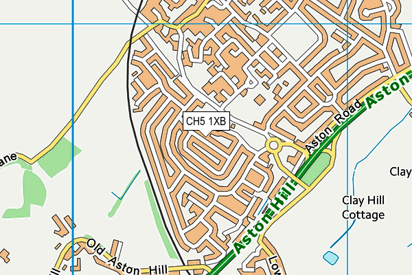 CH5 1XB map - OS VectorMap District (Ordnance Survey) CH5 1XB map - OS VectorMap District (Ordnance Survey)