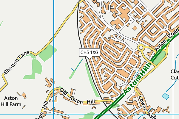 CH5 1XG map - OS VectorMap District (Ordnance Survey) CH5 1XG map - OS VectorMap District (Ordnance Survey)