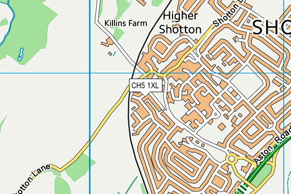 CH5 1XL map - OS VectorMap District (Ordnance Survey) CH5 1XL map - OS VectorMap District (Ordnance Survey)