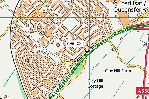 CH5 1XX map - OS VectorMap District (Ordnance Survey) CH5 1XX map - OS VectorMap District (Ordnance Survey)
