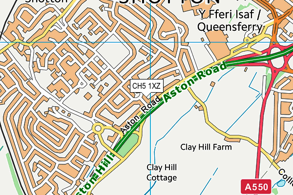 CH5 1XZ map - OS VectorMap District (Ordnance Survey) CH5 1XZ map - OS VectorMap District (Ordnance Survey)