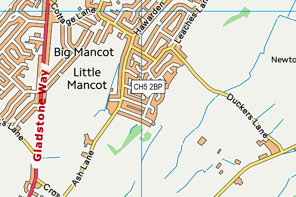CH5 2BP map - OS VectorMap District (Ordnance Survey) CH5 2BP map - OS VectorMap District (Ordnance Survey)