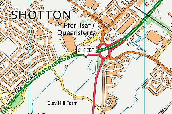 CH5 2BT map - OS VectorMap District (Ordnance Survey) CH5 2BT map - OS VectorMap District (Ordnance Survey)