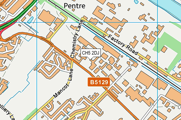 CH5 2DJ map - OS VectorMap District (Ordnance Survey) CH5 2DJ map - OS VectorMap District (Ordnance Survey)