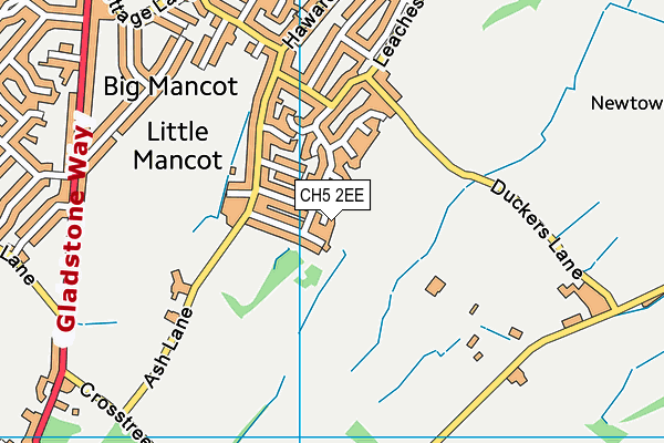 CH5 2EE map - OS VectorMap District (Ordnance Survey) CH5 2EE map - OS VectorMap District (Ordnance Survey)