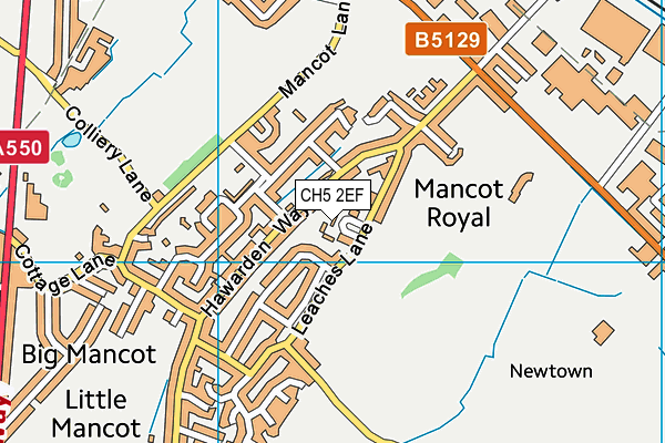 CH5 2EF map - OS VectorMap District (Ordnance Survey) CH5 2EF map - OS VectorMap District (Ordnance Survey)
