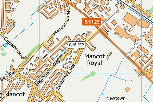 CH5 2EP map - OS VectorMap District (Ordnance Survey) CH5 2EP map - OS VectorMap District (Ordnance Survey)