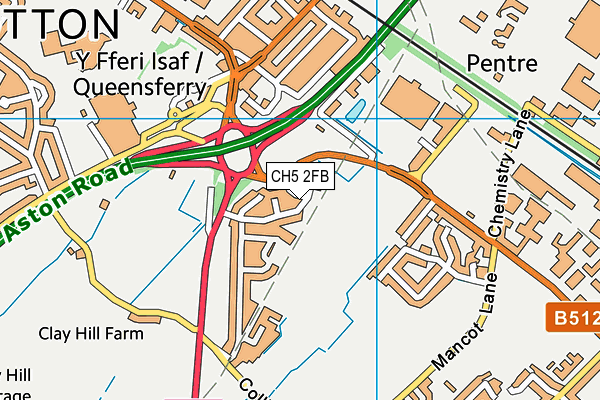 CH5 2FB map - OS VectorMap District (Ordnance Survey)
