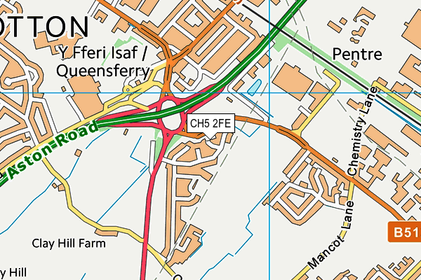 CH5 2FE map - OS VectorMap District (Ordnance Survey) CH5 2FE map - OS VectorMap District (Ordnance Survey)