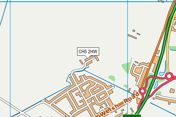 CH5 2HW map - OS VectorMap District (Ordnance Survey) CH5 2HW map - OS VectorMap District (Ordnance Survey)