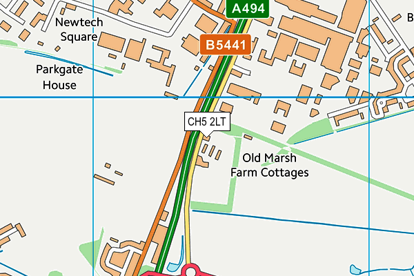 CH5 2LT map - OS VectorMap District (Ordnance Survey) CH5 2LT map - OS VectorMap District (Ordnance Survey)