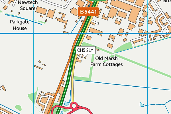 CH5 2LY map - OS VectorMap District (Ordnance Survey) CH5 2LY map - OS VectorMap District (Ordnance Survey)