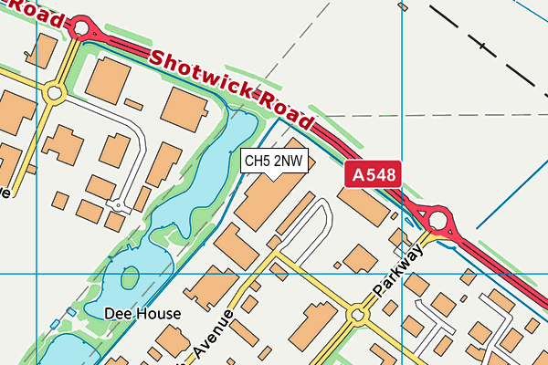 CH5 2NW map - OS VectorMap District (Ordnance Survey) CH5 2NW map - OS VectorMap District (Ordnance Survey)