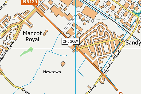 CH5 2QW map - OS VectorMap District (Ordnance Survey) CH5 2QW map - OS VectorMap District (Ordnance Survey)