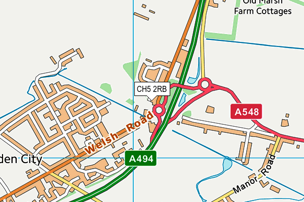 CH5 2RB map - OS VectorMap District (Ordnance Survey) CH5 2RB map - OS VectorMap District (Ordnance Survey)