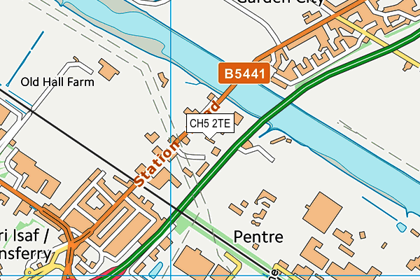 CH5 2TE map - OS VectorMap District (Ordnance Survey) CH5 2TE map - OS VectorMap District (Ordnance Survey)