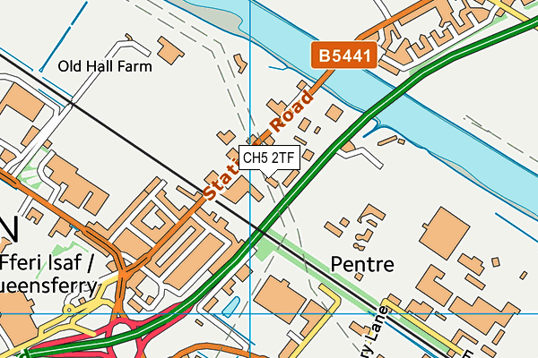 CH5 2TF map - OS VectorMap District (Ordnance Survey) CH5 2TF map - OS VectorMap District (Ordnance Survey)