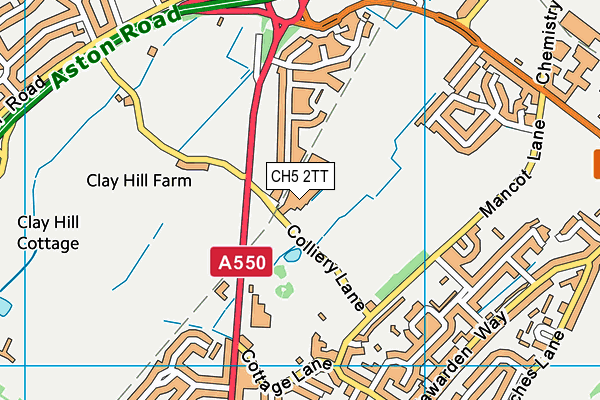 CH5 2TT map - OS VectorMap District (Ordnance Survey) CH5 2TT map - OS VectorMap District (Ordnance Survey)