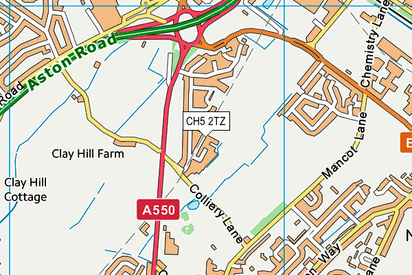 CH5 2TZ map - OS VectorMap District (Ordnance Survey) CH5 2TZ map - OS VectorMap District (Ordnance Survey)