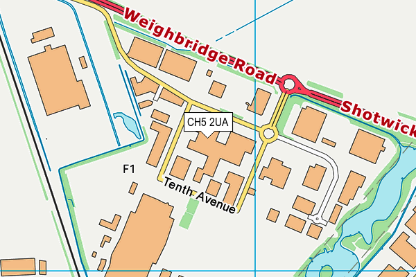 CH5 2UA map - OS VectorMap District (Ordnance Survey) CH5 2UA map - OS VectorMap District (Ordnance Survey)