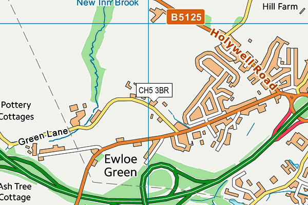 CH5 3BR map - OS VectorMap District (Ordnance Survey)