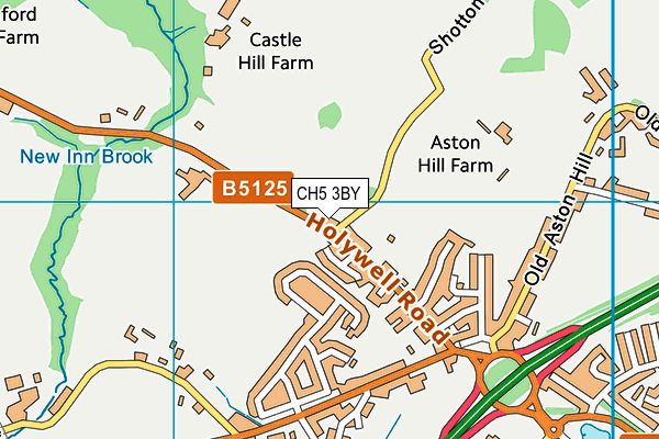 CH5 3BY map - OS VectorMap District (Ordnance Survey) CH5 3BY map - OS VectorMap District (Ordnance Survey)