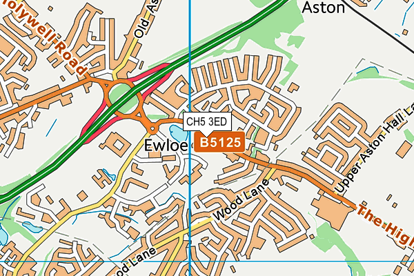 CH5 3ED map - OS VectorMap District (Ordnance Survey) CH5 3ED map - OS VectorMap District (Ordnance Survey)