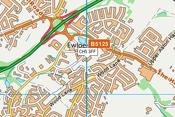 CH5 3FF map - OS VectorMap District (Ordnance Survey) CH5 3FF map - OS VectorMap District (Ordnance Survey)