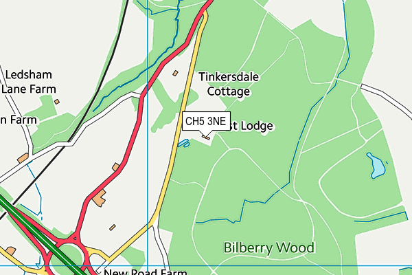 CH5 3NE map - OS VectorMap District (Ordnance Survey) CH5 3NE map - OS VectorMap District (Ordnance Survey)