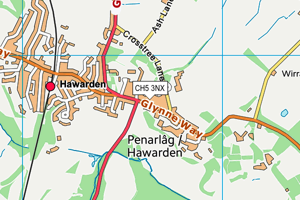 CH5 3NX map - OS VectorMap District (Ordnance Survey) CH5 3NX map - OS VectorMap District (Ordnance Survey)