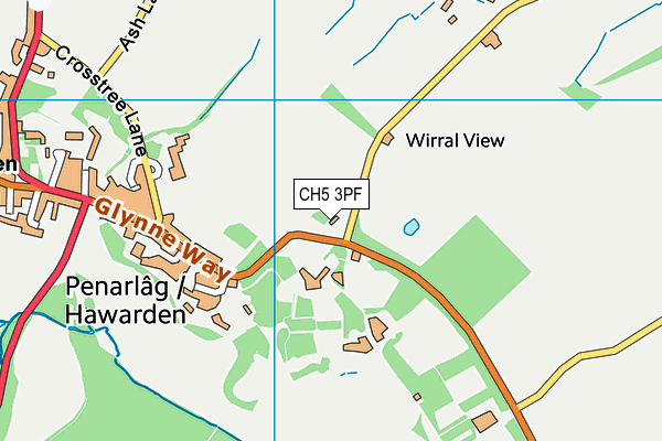 CH5 3PF map - OS VectorMap District (Ordnance Survey) CH5 3PF map - OS VectorMap District (Ordnance Survey)