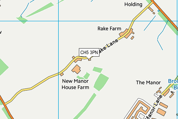 CH5 3PN map - OS VectorMap District (Ordnance Survey) CH5 3PN map - OS VectorMap District (Ordnance Survey)