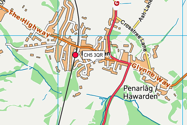 CH5 3QR map - OS VectorMap District (Ordnance Survey) CH5 3QR map - OS VectorMap District (Ordnance Survey)