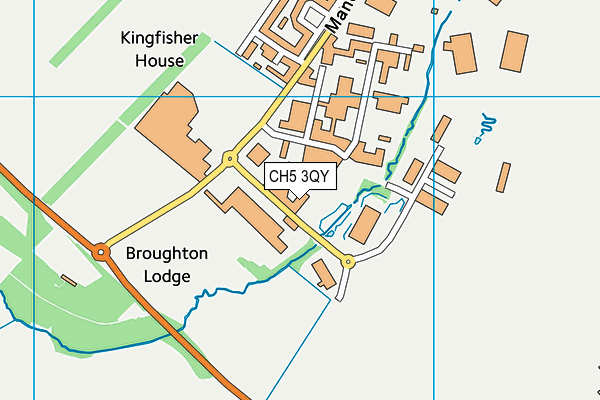 CH5 3QY map - OS VectorMap District (Ordnance Survey) CH5 3QY map - OS VectorMap District (Ordnance Survey)