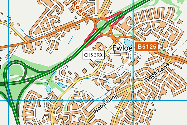 CH5 3RX map - OS VectorMap District (Ordnance Survey) CH5 3RX map - OS VectorMap District (Ordnance Survey)