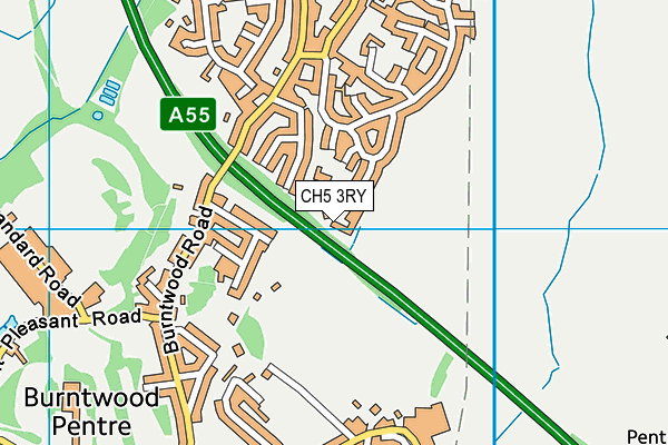CH5 3RY map - OS VectorMap District (Ordnance Survey) CH5 3RY map - OS VectorMap District (Ordnance Survey)